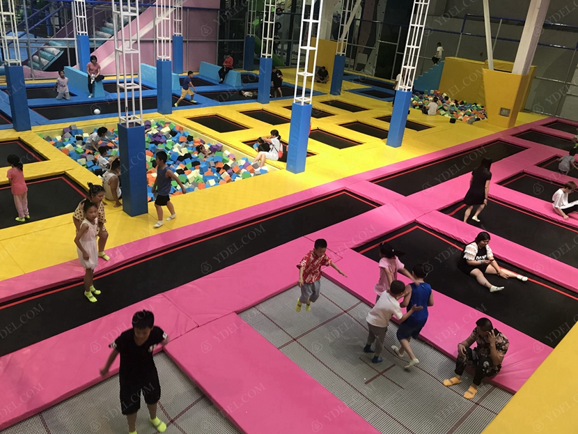蹦床區域鳥瞰圖展示