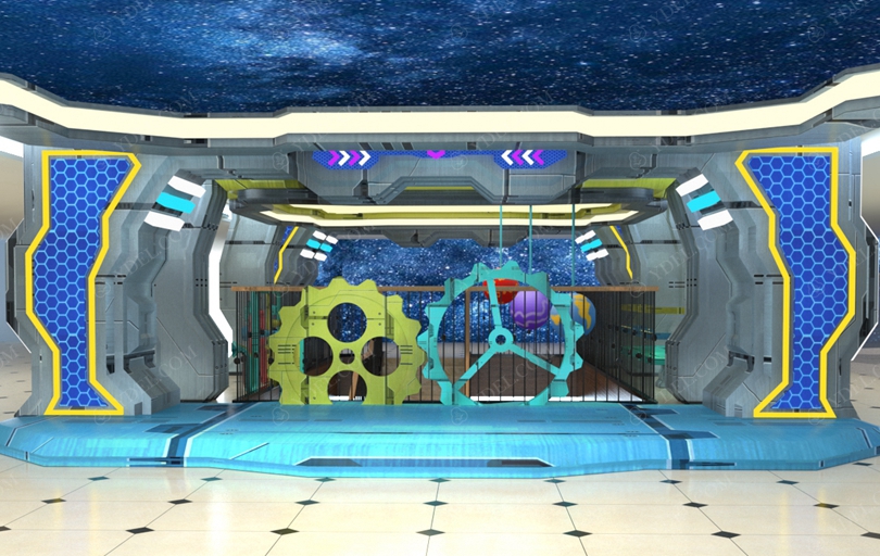 室內兒童淘氣堡樂園機械風格