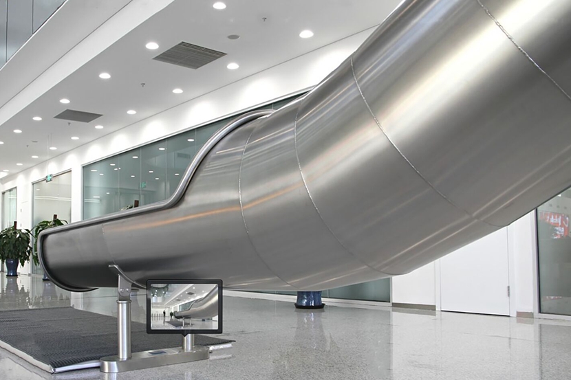 商場(chǎng)不銹鋼大型筒滑梯